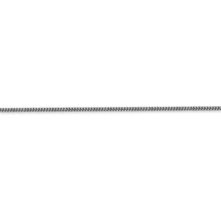 16" 14k White Gold 1.3mm Curb Pendant Chain Necklace