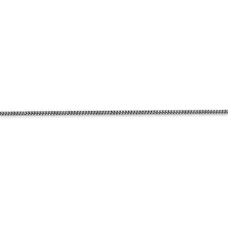 24" 14k White Gold 1.3mm Curb Pendant Chain Necklace