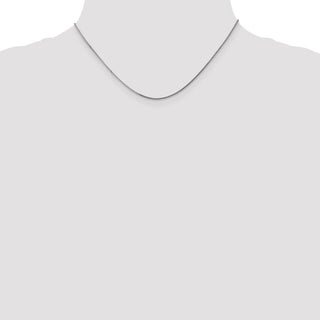 16" 14k White Gold 1.3mm Curb Pendant Chain Necklace