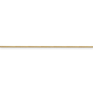 16" 14k Yellow Gold .9mm Curb Pendant Chain Necklace