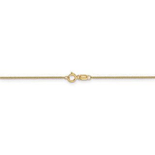 20" 14k Yellow Gold .9mm Curb Pendant Chain Necklace