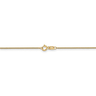 16" 14k Yellow Gold .9mm Curb Pendant Chain Necklace