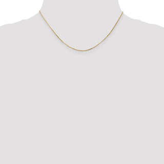 16" 14k Yellow Gold .9mm Curb Pendant Chain Necklace