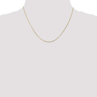 18" 14k Yellow Gold .9mm Curb Pendant Chain Necklace