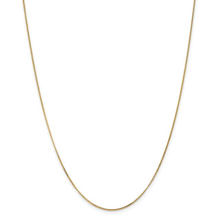 13" 14k Yellow Gold .9mm Curb Pendant Chain Necklace
