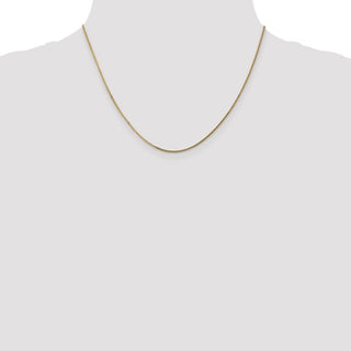 18" 14k Yellow Gold 1.3mm Curb Pendant Chain Necklace