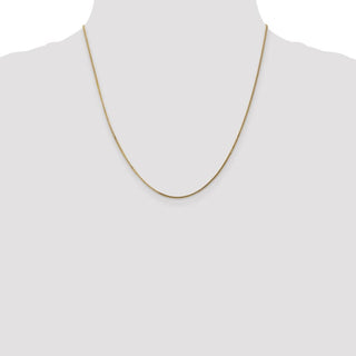 20" 14k Yellow Gold 1.3mm Curb Pendant Chain Necklace