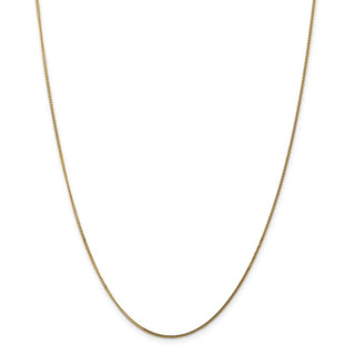 18" 14k Yellow Gold 1.3mm Curb Pendant Chain Necklace