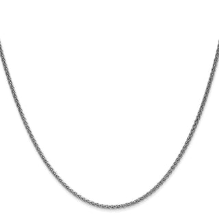 22" 14k White Gold 1.65mm Spiga Chain Necklace