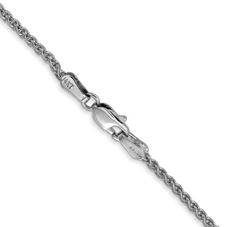 22" 14k White Gold 1.65mm Spiga Chain Necklace