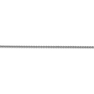 7" 14k White Gold 1.65mm Spiga Chain Bracelet
