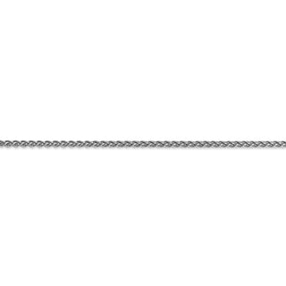 30" 14k White Gold 2mm Spiga Chain Necklace