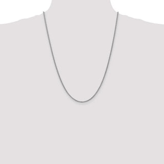 24" 14k White Gold 2mm Spiga Chain Necklace