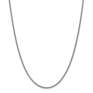 30" 14k White Gold 2mm Spiga Chain Necklace