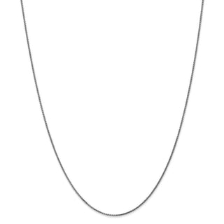 26" 14k White Gold 1mm Diamond-cut Spiga with Spring Ring Clasp Chain Necklace
