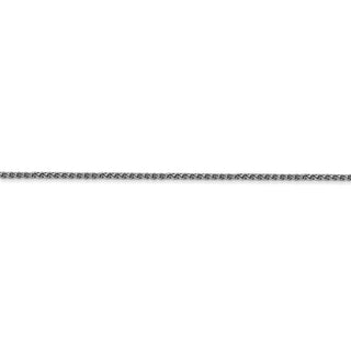 30" 14k White Gold 1.2mm Diamond-cut Spiga Chain Necklace