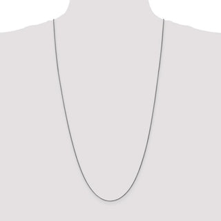 30" 14k White Gold 1.2mm Diamond-cut Spiga Chain Necklace