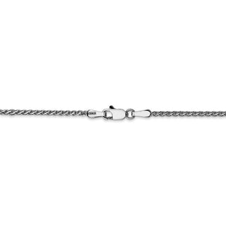 30" 14k White Gold 1.4mm Diamond-cut Spiga Chain Necklace