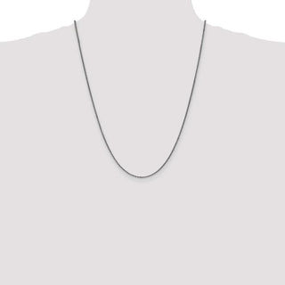 24" 14k White Gold 1.4mm Diamond-cut Spiga Chain Necklace