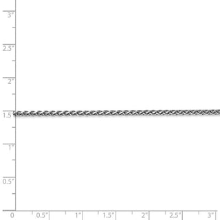 30" 14k White Gold 1.8mm Diamond-cut Spiga Chain Necklace