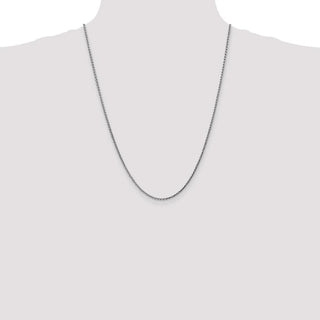24" 14k White Gold 1.8mm Diamond-cut Spiga Chain Necklace