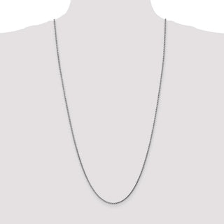 30" 14k White Gold 1.8mm Diamond-cut Spiga Chain Necklace