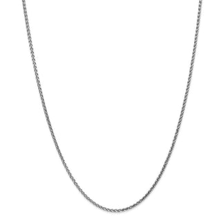 30" 14k White Gold 1.8mm Diamond-cut Spiga Chain Necklace