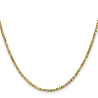 16" 14k Yellow Gold 2mm Spiga Chain Necklace