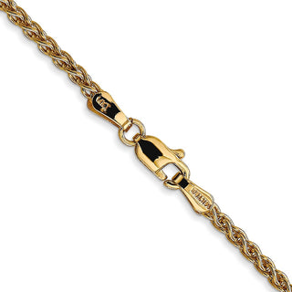 16" 14k Yellow Gold 2mm Spiga Chain Necklace