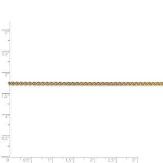 30" 14k Yellow Gold 2mm Spiga Chain Necklace
