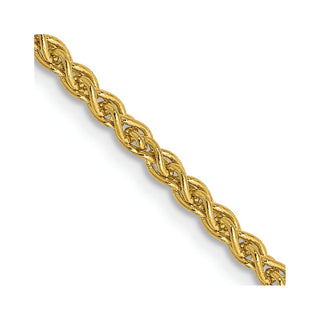 16" 14k Yellow Gold 2mm Spiga Chain Necklace
