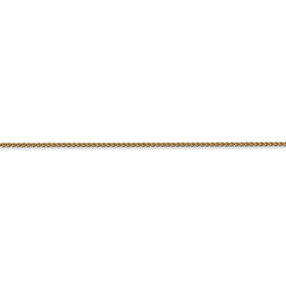 30" 14k Yellow Gold 1mm Diamond-cut Spiga with Spring Ring Clasp Chain Necklace
