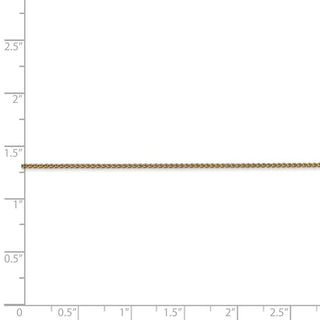 30" 14k Yellow Gold 1mm Diamond-cut Spiga with Spring Ring Clasp Chain Necklace