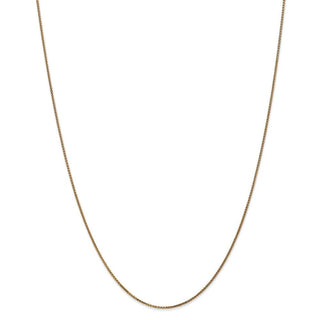 30" 14k Yellow Gold 1mm Diamond-cut Spiga with Spring Ring Clasp Chain Necklace