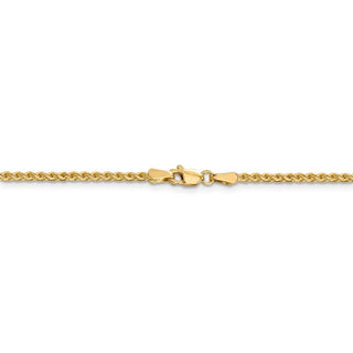 30" 14k Yellow Gold 1.8mm Diamond-cut Spiga Chain Necklace