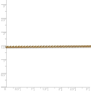 30" 14k Yellow Gold 1.8mm Diamond-cut Spiga Chain Necklace