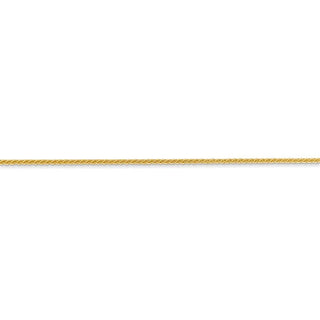 24" 14k Yellow Gold 1mm Spiga with Lobster Clasp Chain Necklace