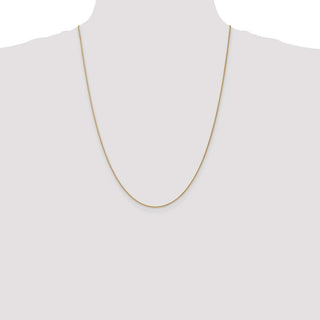 24" 14k Yellow Gold 1mm Spiga with Lobster Clasp Chain Necklace
