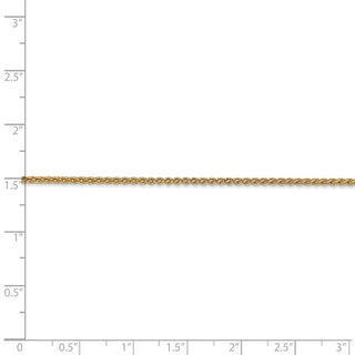 30" 14k Yellow Gold 1.65mm Spiga Chain Necklace