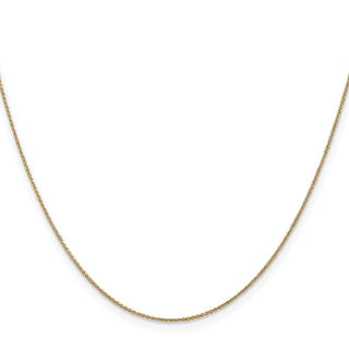 16" 14K Yellow Gold 16 inch .75mm Cable with Spring Ring Clasp Pendant Chain