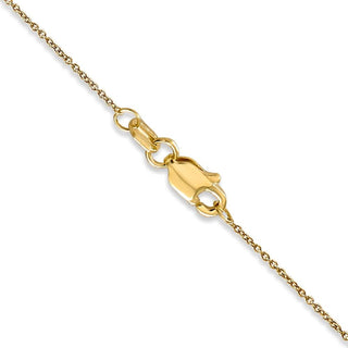 14" 14K Yellow Gold 14 inch .75mm Cable with Spring Ring Clasp Pendant Chain