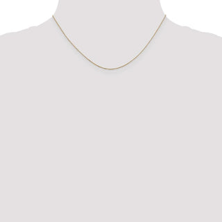 16" 14K Yellow Gold 16 inch .6mm Diamond-cut Round Open Link Cable with Spring Ring Clasp Chain