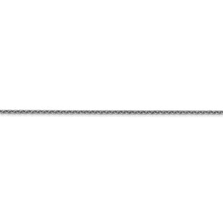 16" 14k White Gold 1.4mm Round Open Link Cable Chain Necklace