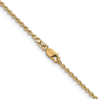 18" 14k Yellow Gold 1.8mm Forzantine Cable Chain Necklace