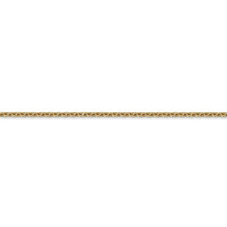 10" 14k Yellow Gold 1.8mm Forzantine Cable Chain Anklet