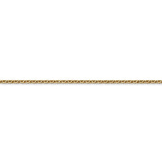 24" 14k Yellow Gold 1.8mm Forzantine Cable Chain Necklace