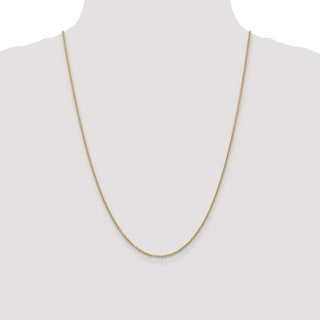 24" 14k Yellow Gold 1.8mm Forzantine Cable Chain Necklace
