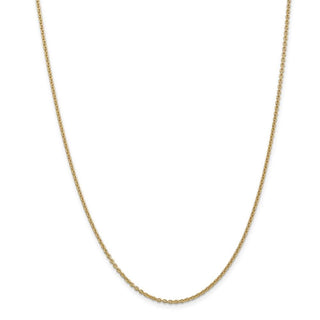10" 14k Yellow Gold 1.8mm Forzantine Cable Chain Anklet
