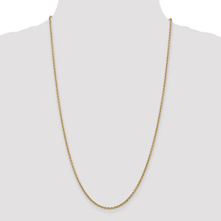 9" 14k Yellow Gold 2.2mm Forzantine Cable Chain Anklet