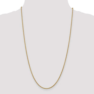 10" 14k Yellow Gold 2.2mm Forzantine Cable Chain Anklet